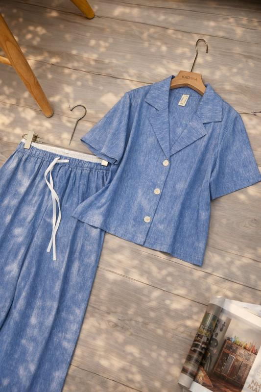 Áo danton linen tưng spandex 3 nút