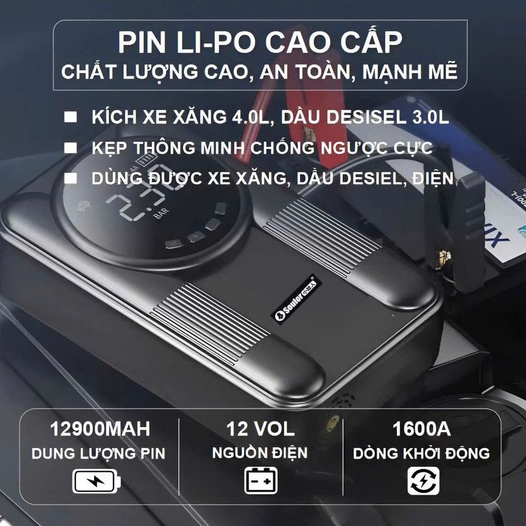 Bộ Kích Bình Bơm Lốp Ô Tô SOULOR V3 12.900mAh (4-in-1)_thumbnail_3