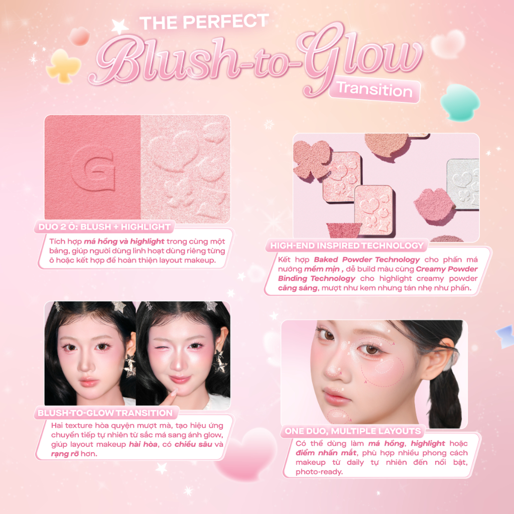[GSLAY] Bảng phấn má hồng highlight 2 ô GSlay Glitz Aura Blushlighter Duo 7.6g_thumbnail_2
