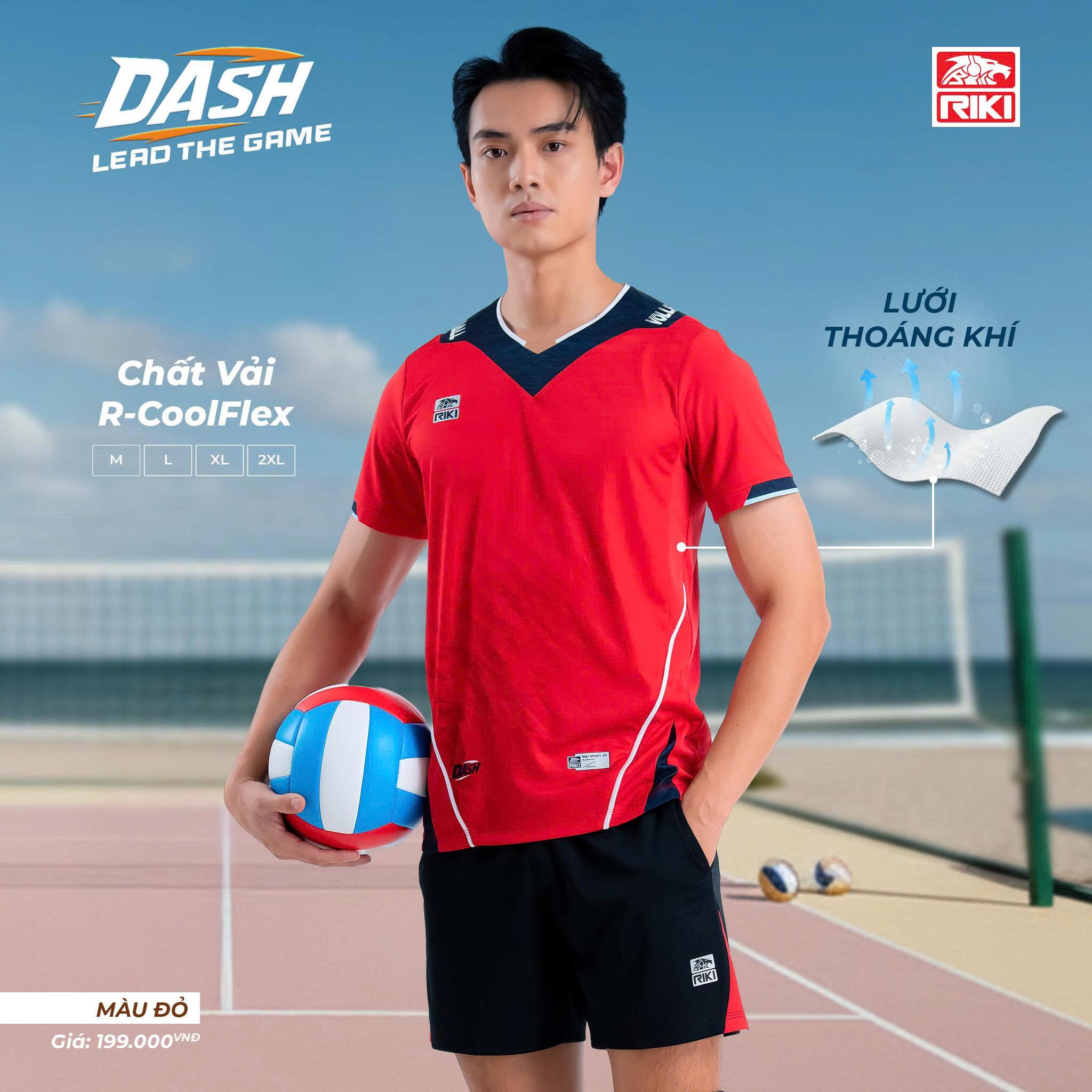 Quần Áo Bóng Chuyền Có Túi Riki DASH Thun Mè R-Coolflex Thoáng Khí Thể Thao Đương Đại