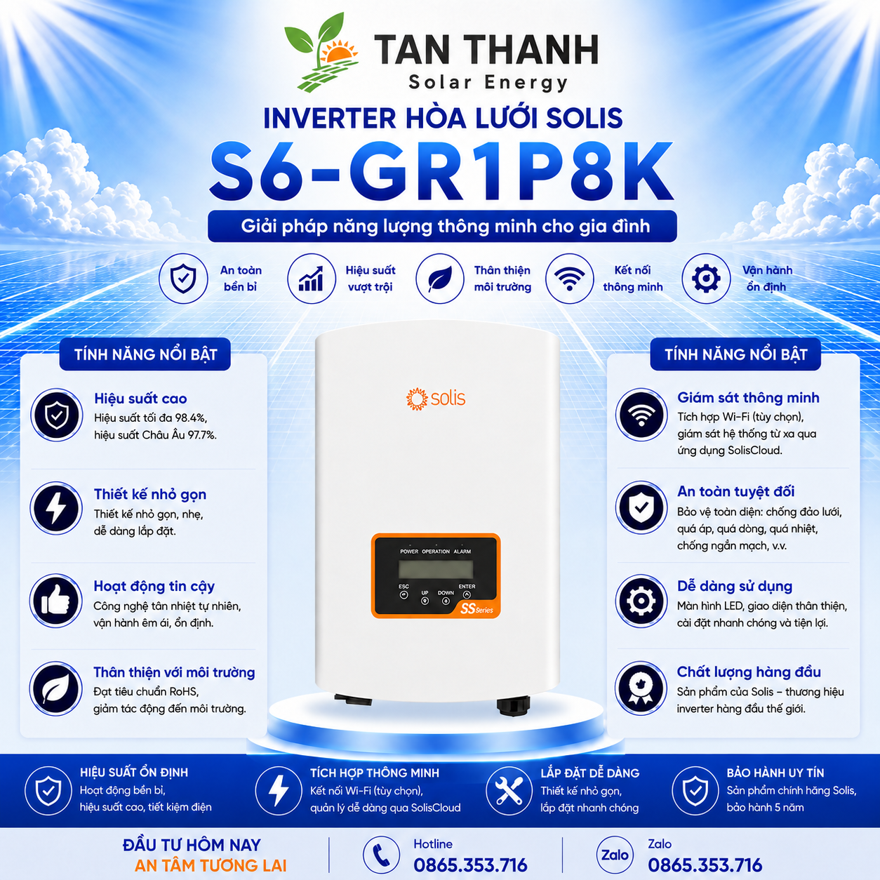 Solis S5-GR1P8K 8kW 1 Pha