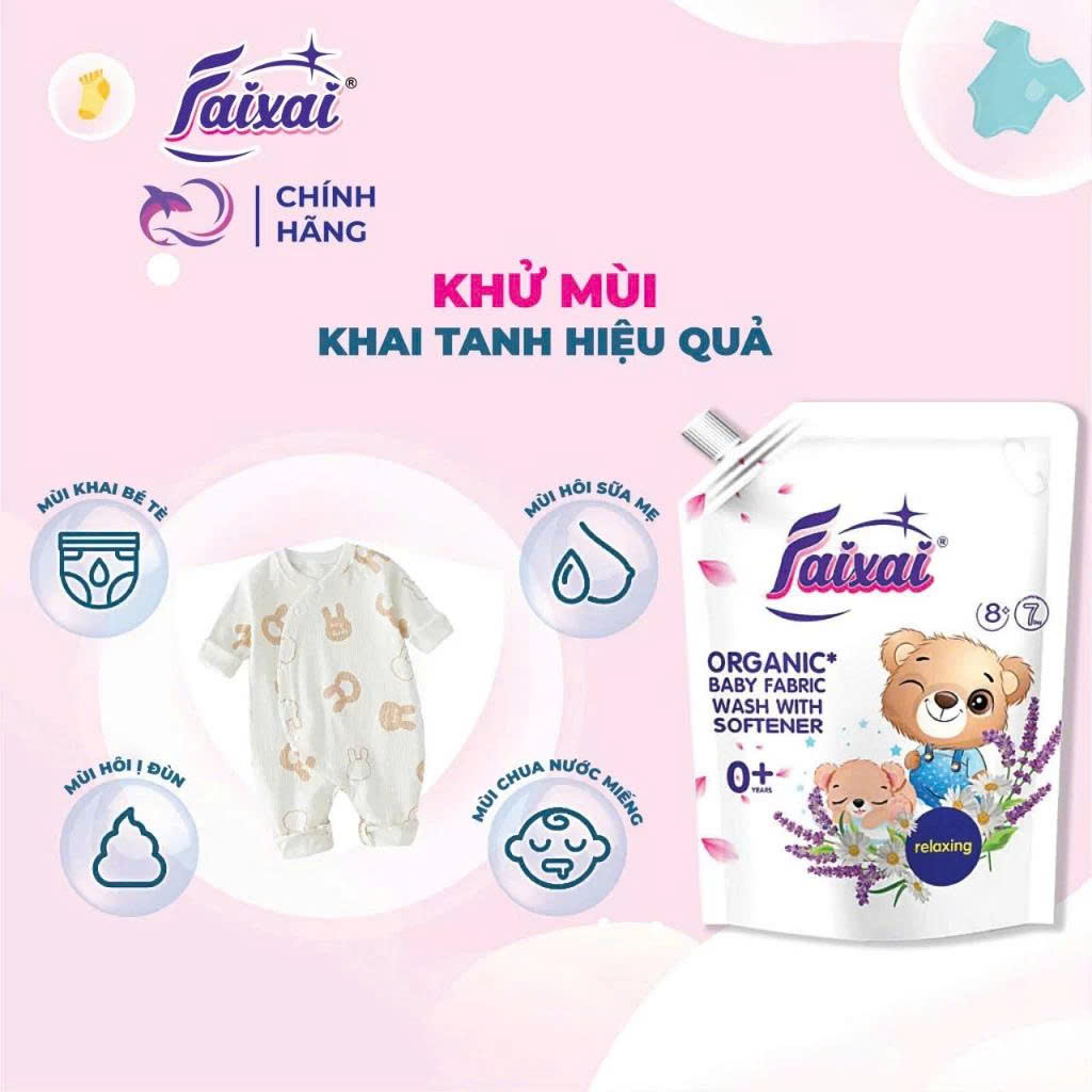 SET 2 TÚI NƯỚC XẢ VẢI CHO BÉ ORGANIC FAIXAI (FREESHIP)_thumbnail_6