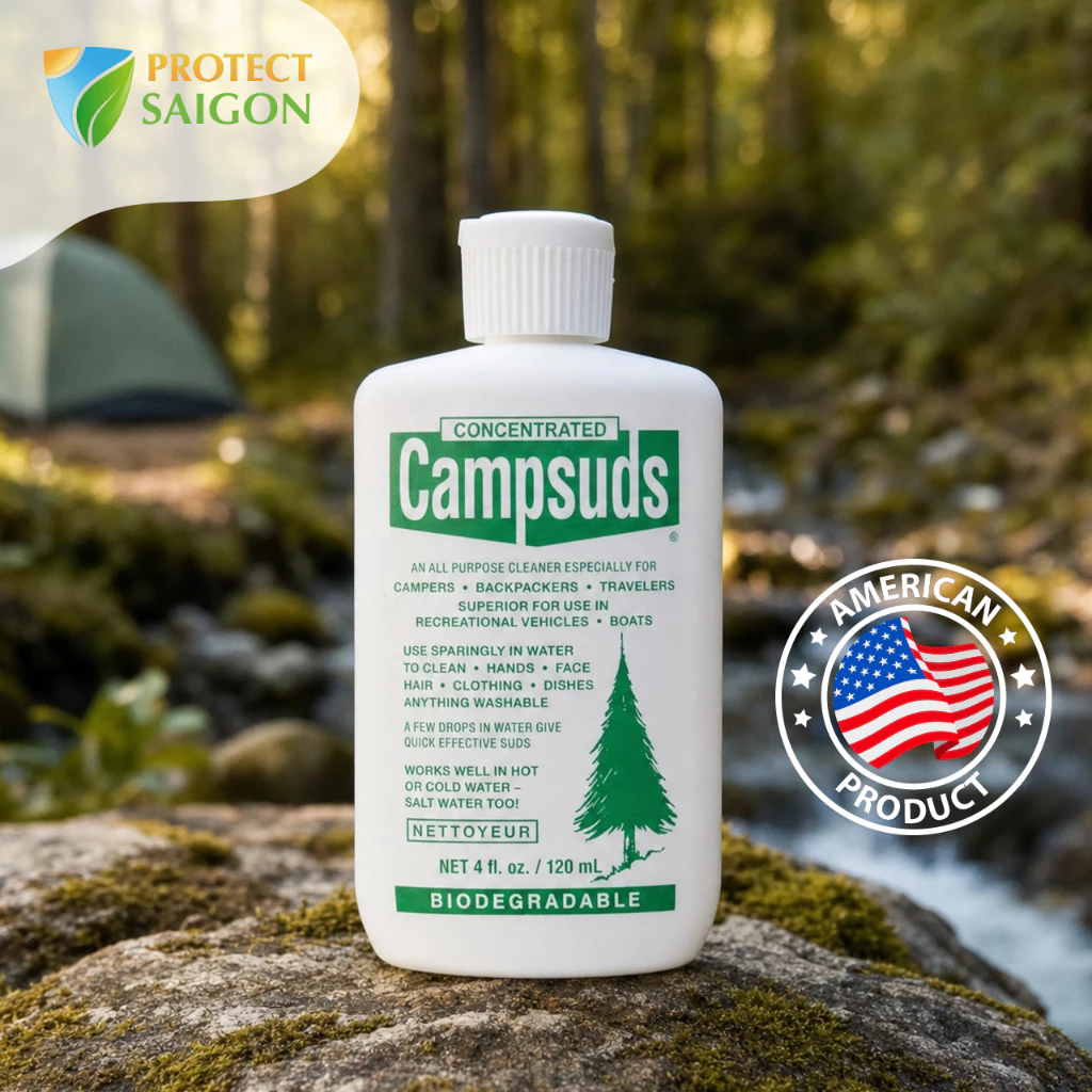 Xà bông Cắm Trại Đa Năng Campsuds 120ml - Phân Hủy Sinh Học, Dùng Cho Trekking & Dã Ngoại