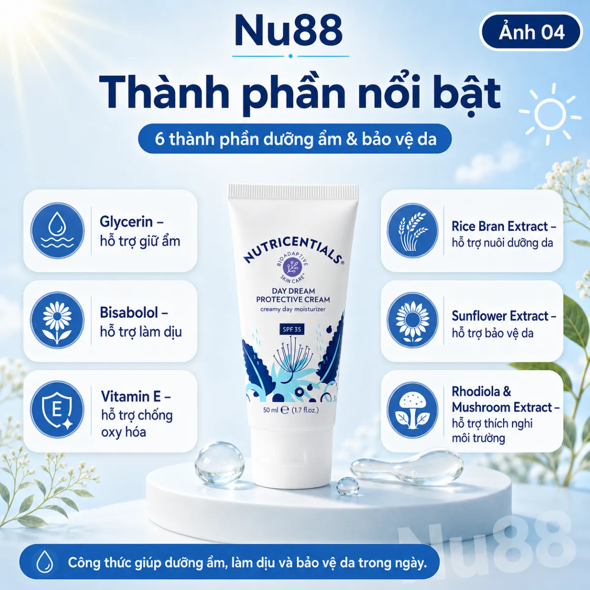 Kem Dưỡng Ẩm Ban Ngày Da Thường/ Da Khô Nutricentials Day Dream Protective Cream Creamy Day Moisturizer SPF 35_thumbnail_2