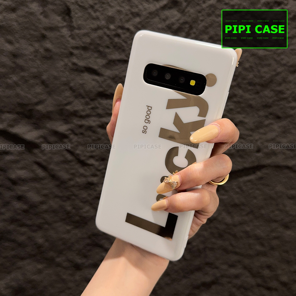 Ốp Lưng Samsung S10 Plus - Lucky - Trắng