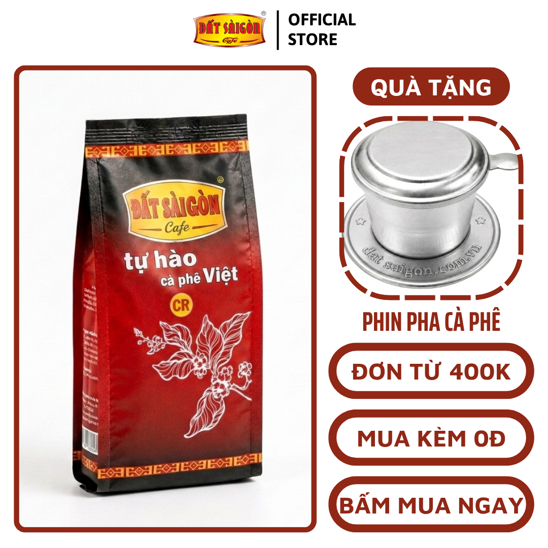 CR- 100g Cà Phê Hạt Pha Phin Đen Đá của Đất Sài Gòn Thêm Chút Caramen, Bơ Pháp