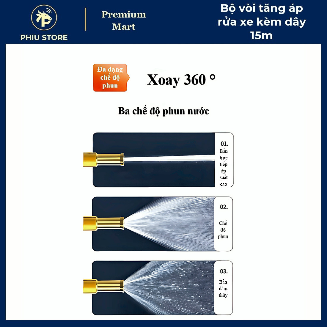 Dây Xịt Rửa Xe 15m - Bộ Vòi Tăng Áp Rửa Xe kèm Dây 15m, Dây Xịt Rửa Xe Áp Lực - PHIU STORE_thumbnail_6