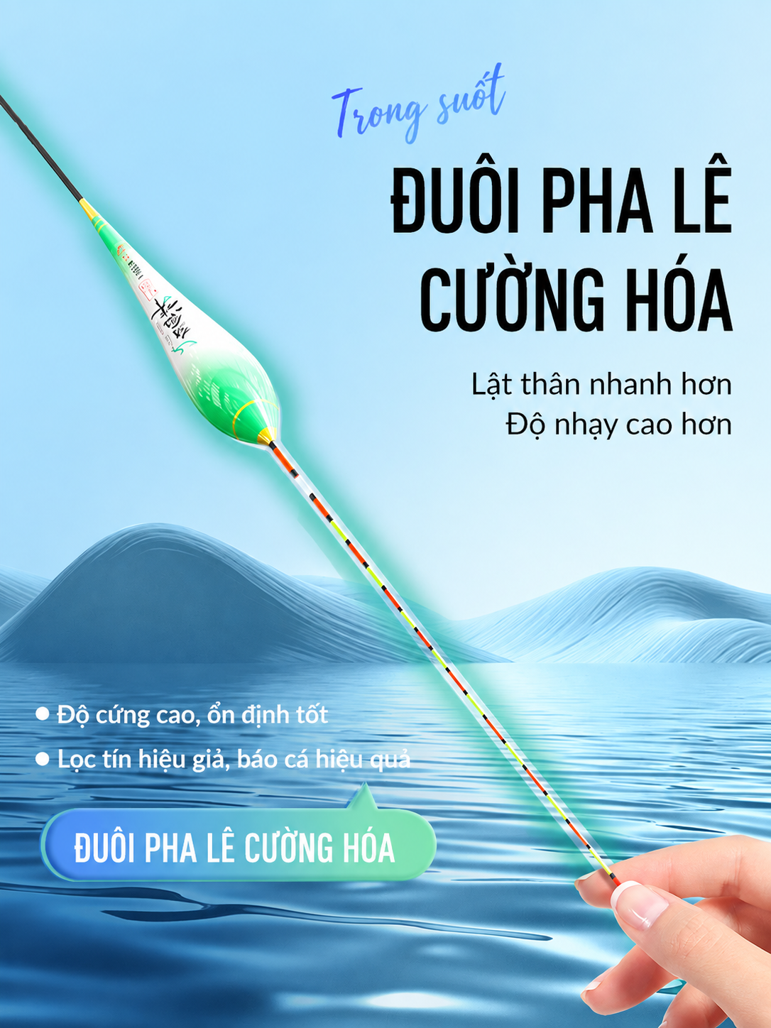 Phao Nano YOU YU WEI Tiểu Tiên Đuôi Pha Lê Siêu Nhạy Chống Chói – Tải Chì 1.1G–3.3G Y-NB01–Y-NB09_thumbnail_2