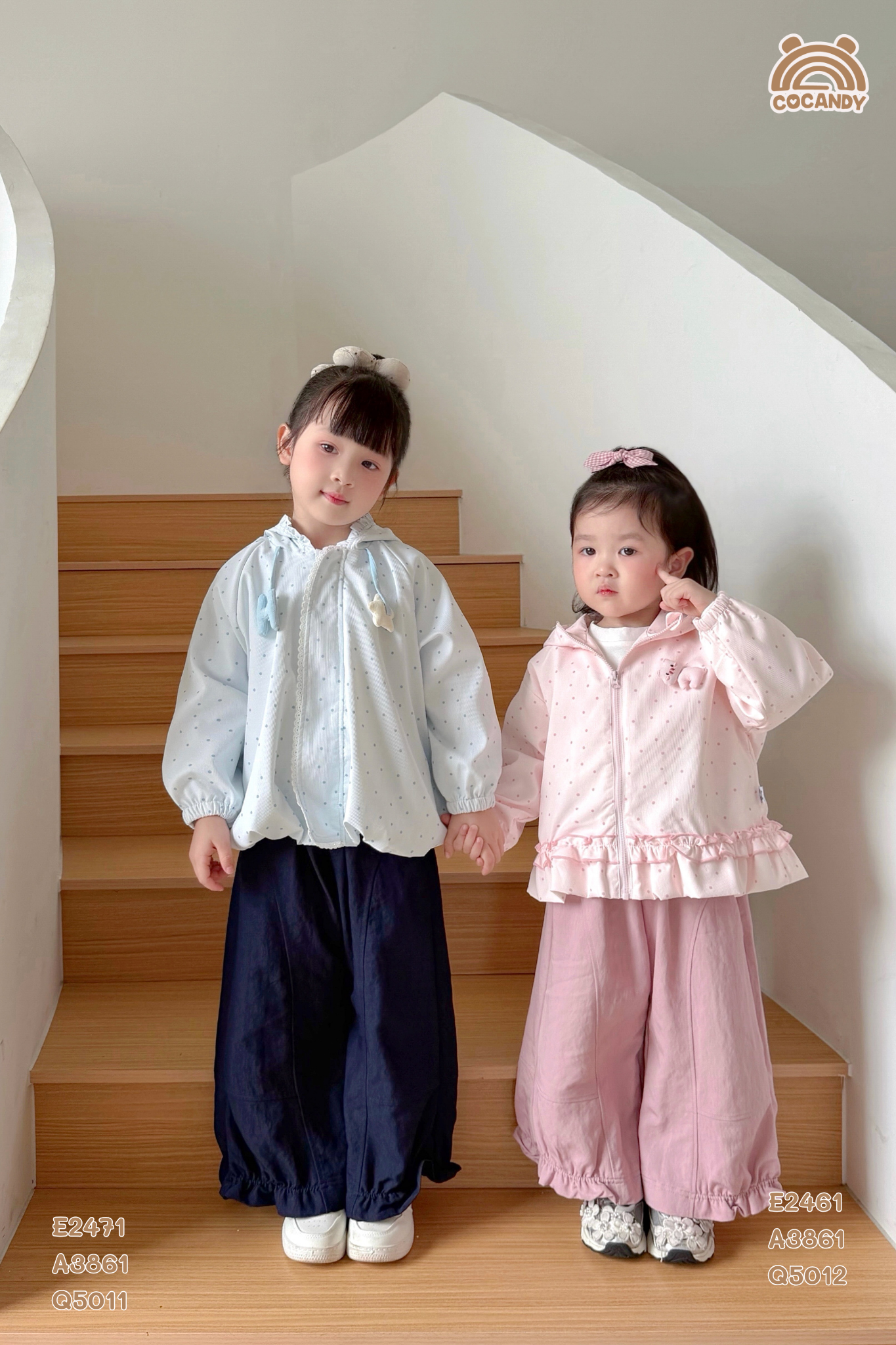 Áo khoác gió HỒNG chấm bi bèo gấu_thumbnail_10
