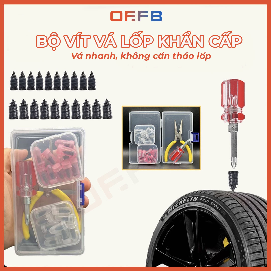 Bộ vít vá lốp khẩn cấp ô tô, xe máy