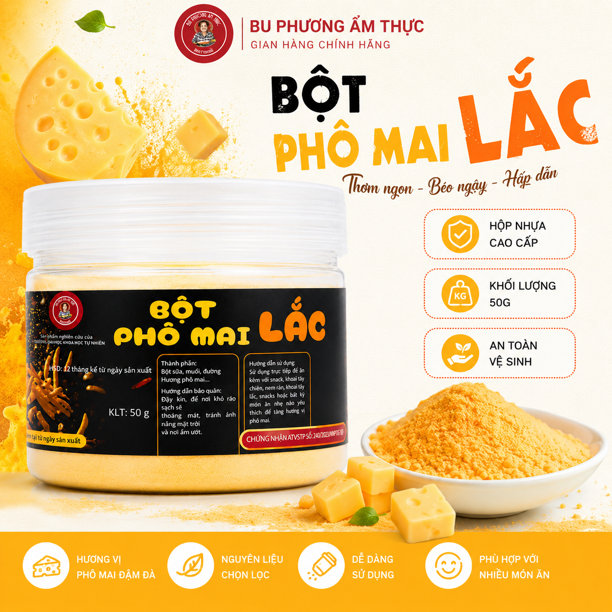 Bột Phô Mai Lắc Bu Phương 50G – Lắc Khoai Tây, Gà Rán - BP22_thumbnail_3