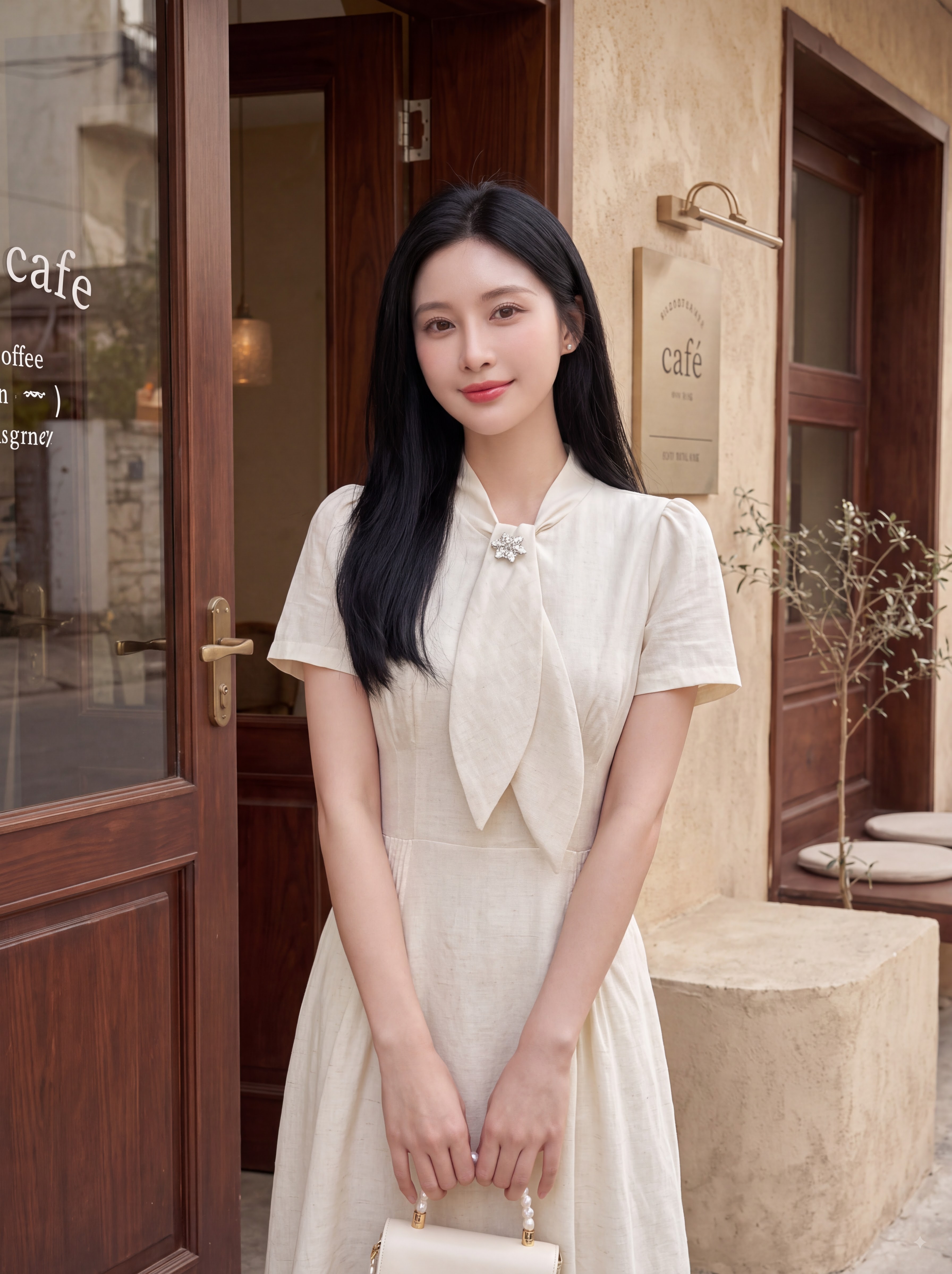 Váy đũi linen dài xòe cổ thắt nơ 606016_thumbnail_8
