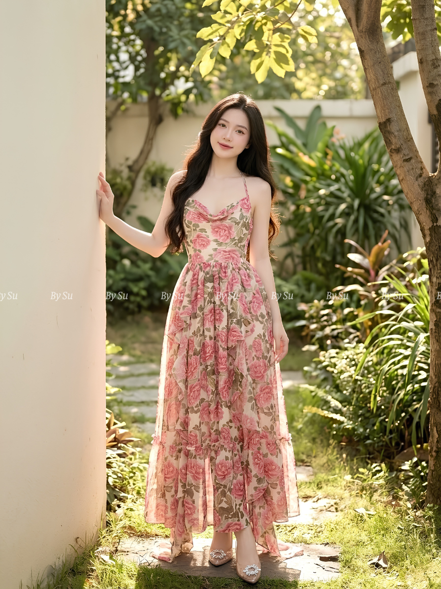 M31 - Đầm Hoa Hồng Vintage