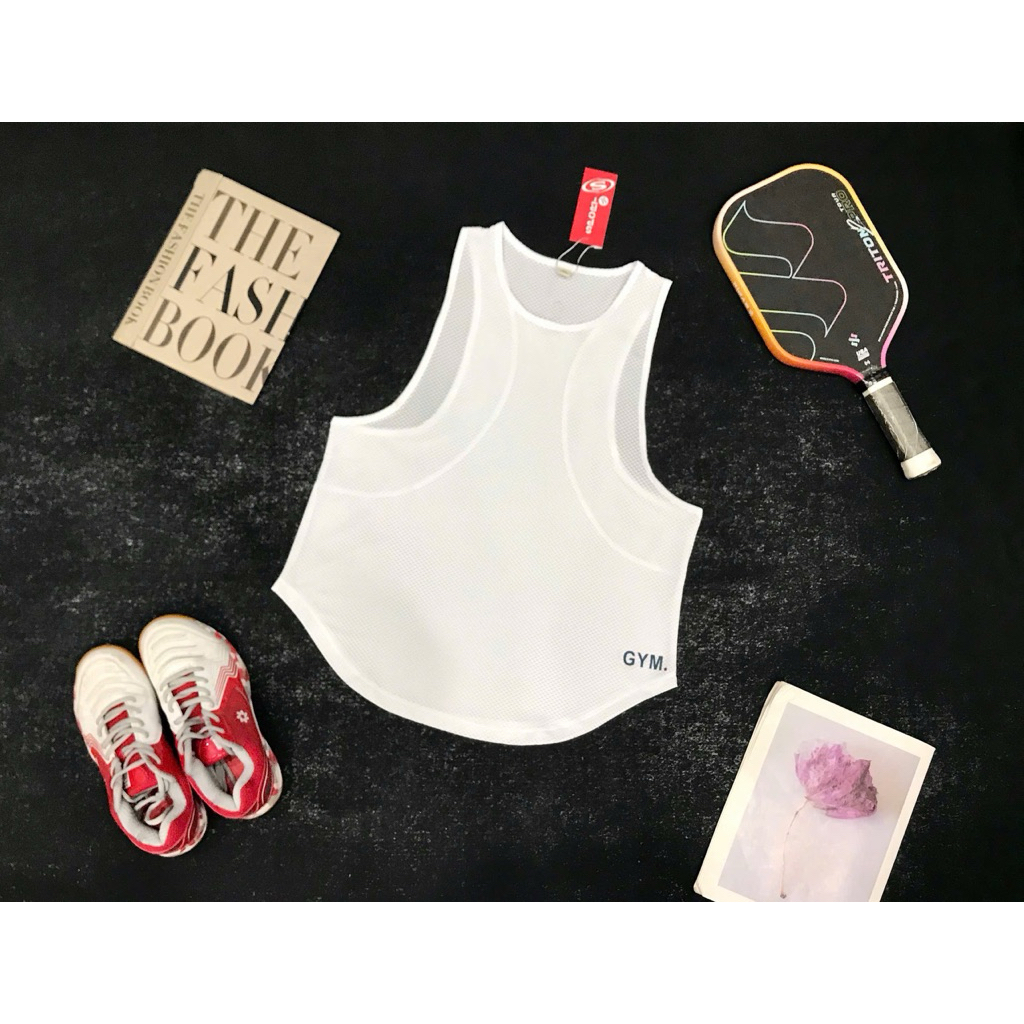 Áo Tanktop Thể Thao Tập Gym Chạy Bộ Nữ Yumiisportswear Ba Lỗ Gym Form Rộng Vải Lưới Mè Thoáng Khí Thấm Hút Nhanh Khô_thumbnail_1