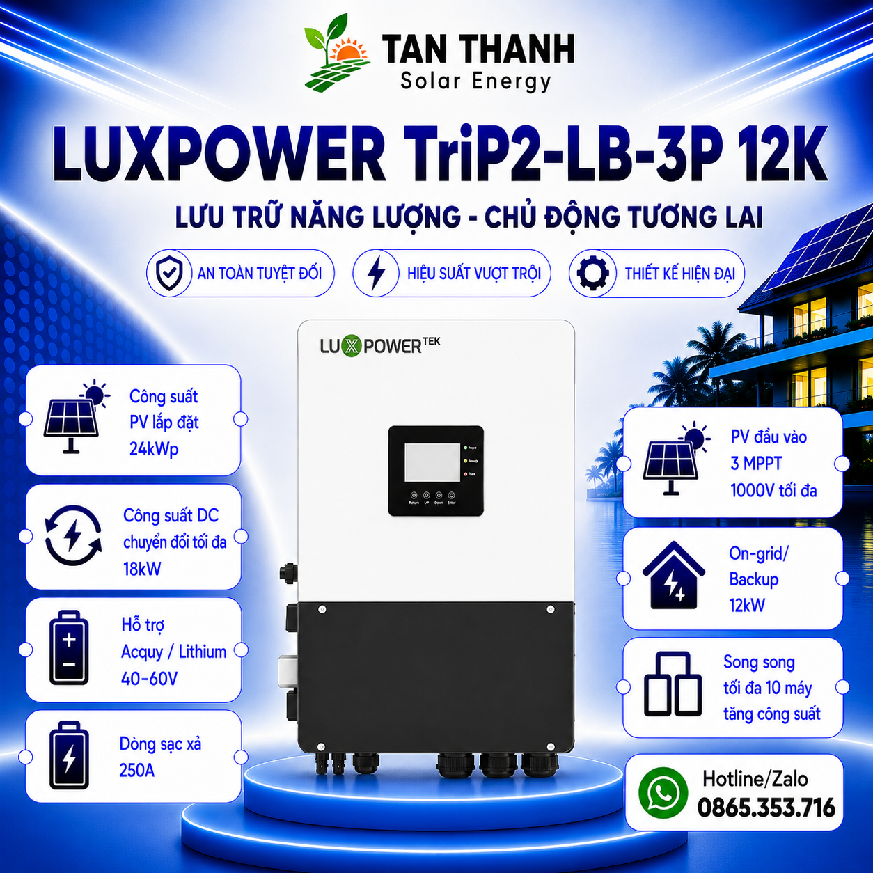 Luxpower Hybrid TriP2-LB-3P 12K 12kW 3 Pha