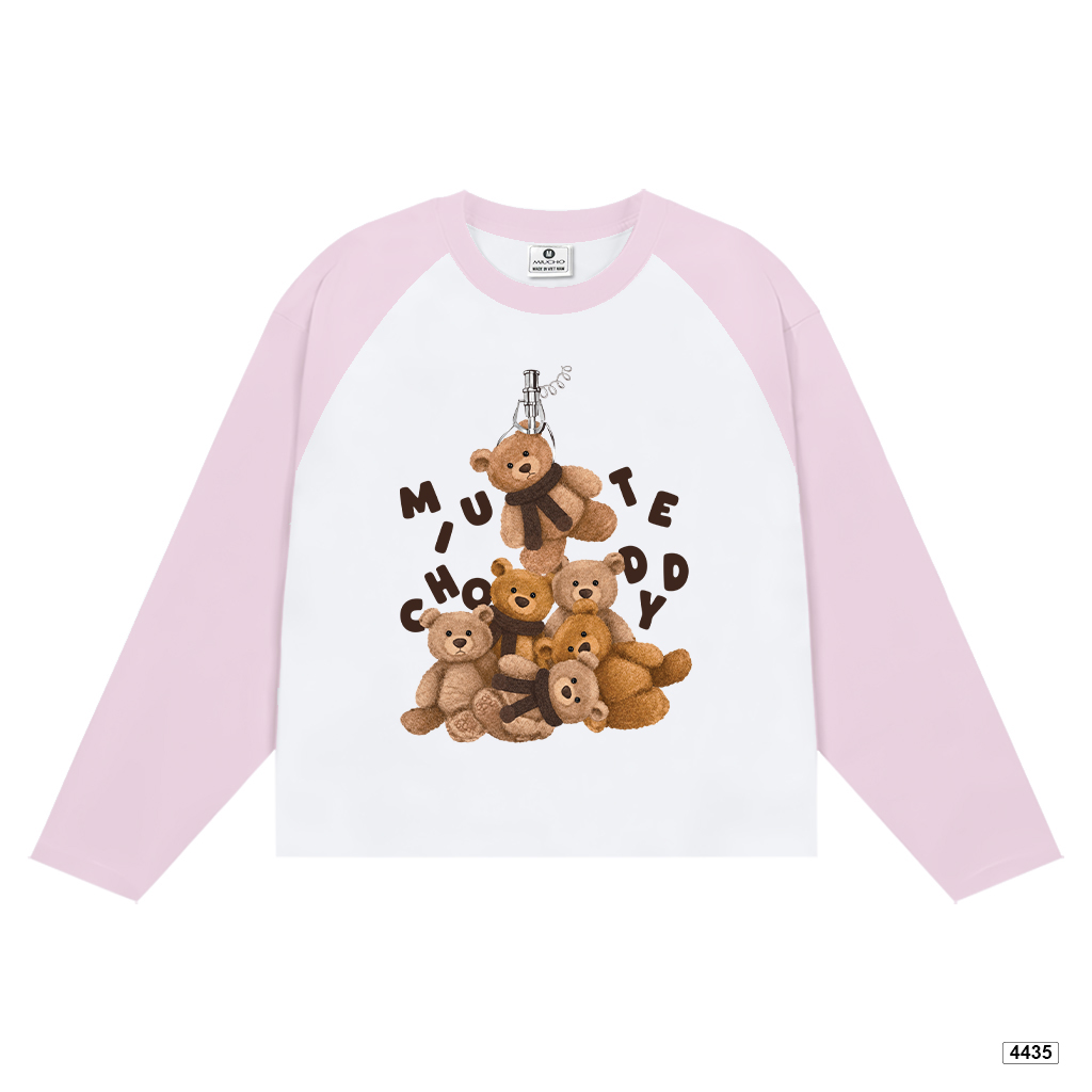 Áo thun tay dài form boxy hội gấu bông Miucho 4435_thumbnail_0