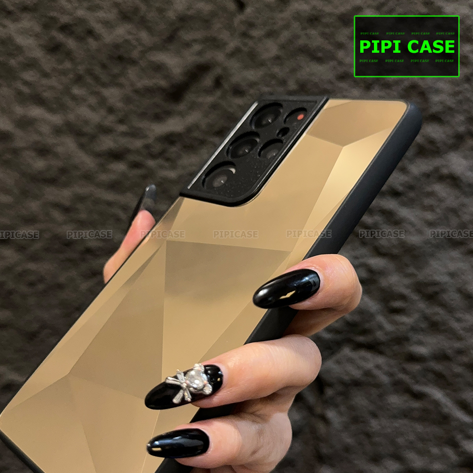 Ốp Lưng Samsung S21 Ultra 5G - Kim Cương 6D - Vàng_thumbnail_1
