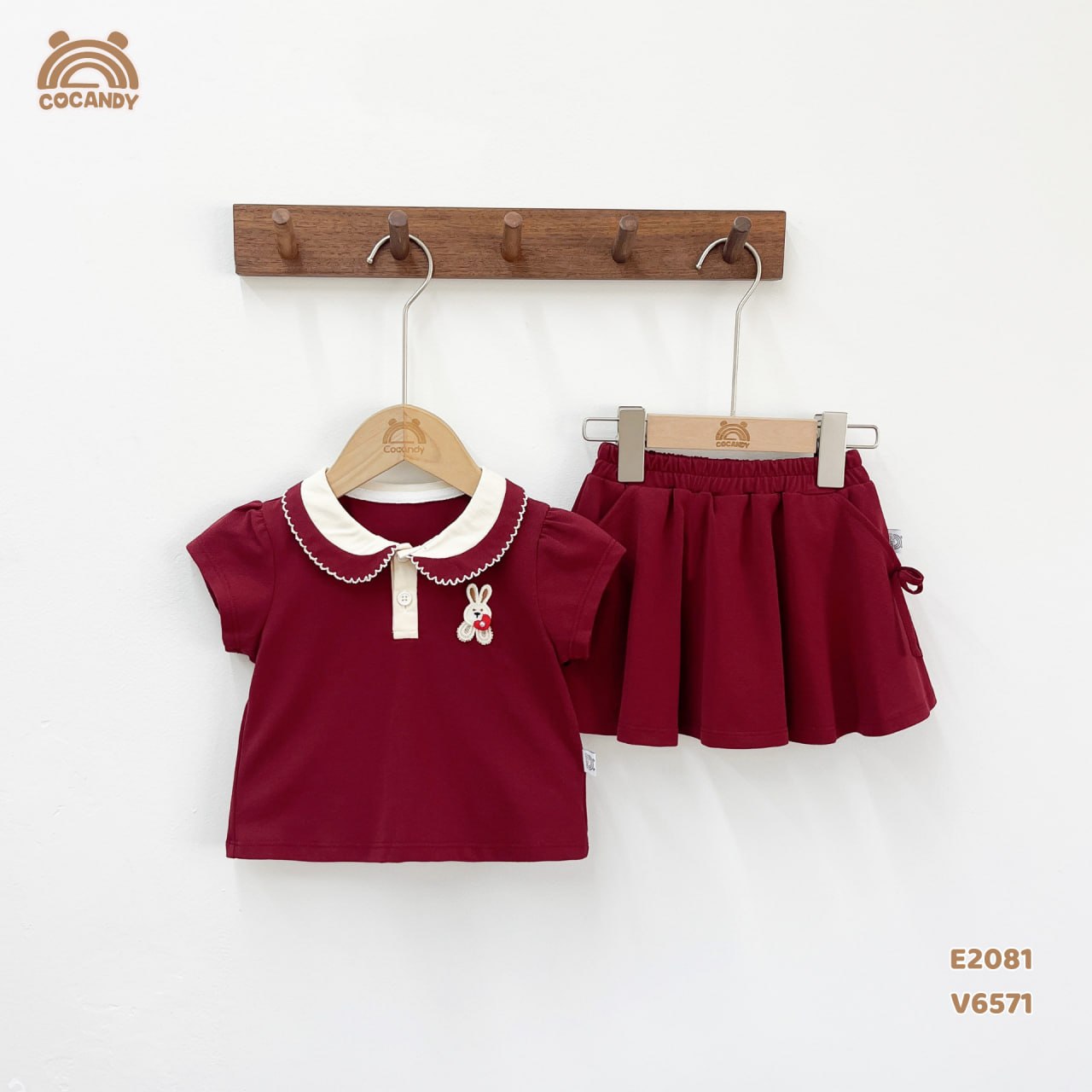 Áo cộc polo ĐỎ tag thỏ cổ sen_thumbnail_8