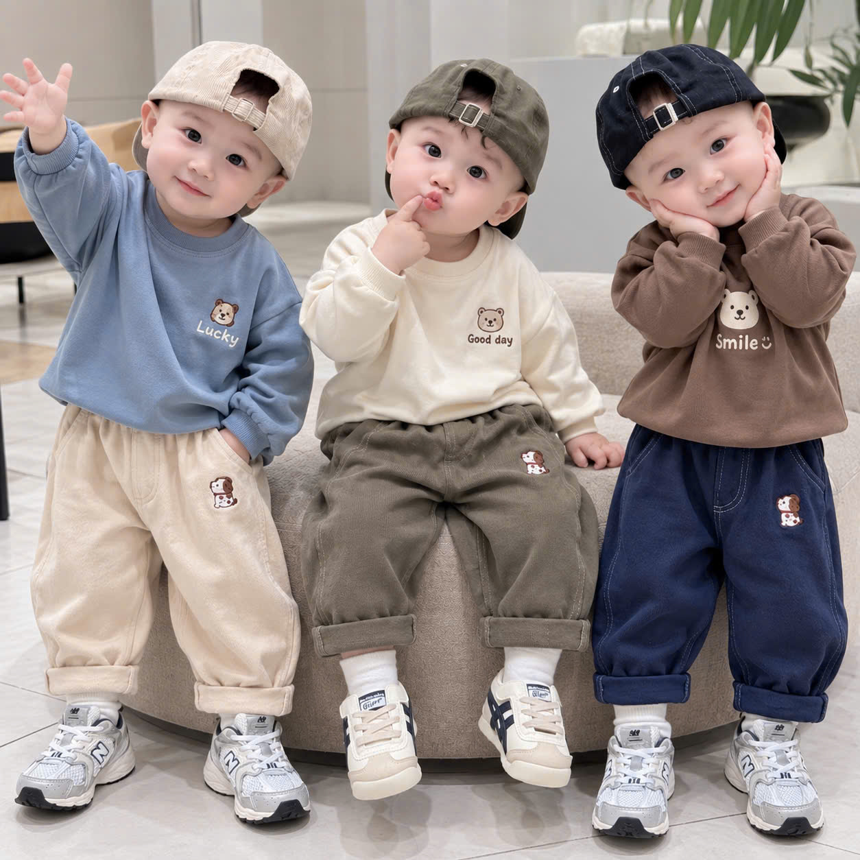 M96 SET 3 QUẦN KAKI THÊU CÚN- A107.96