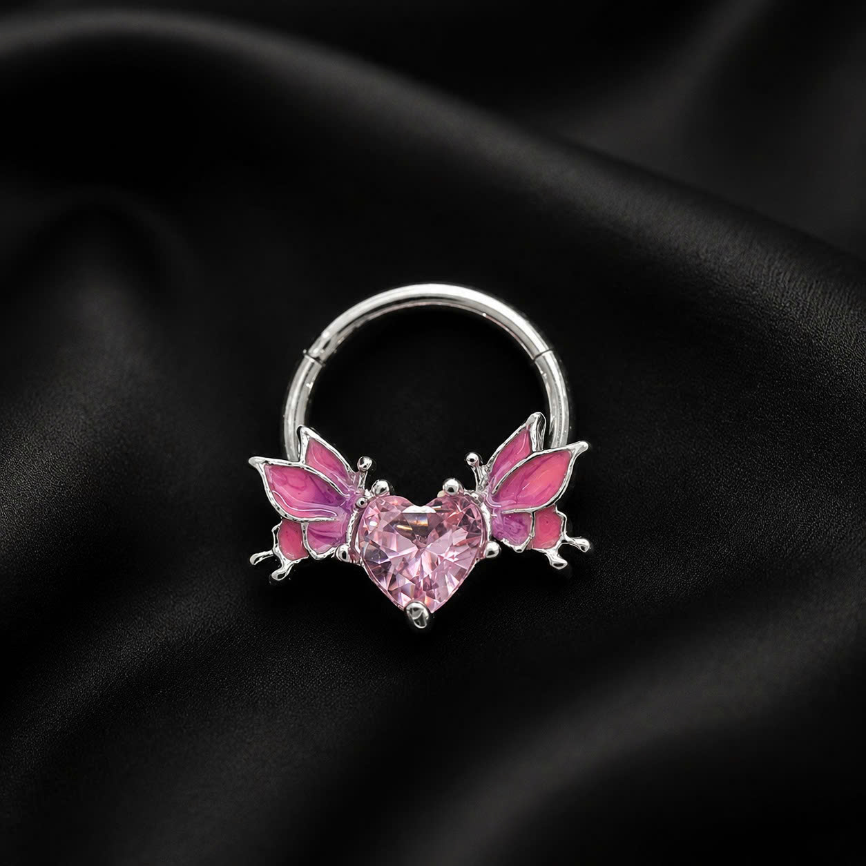 daith trái tim hồng có cánh bướm 10mm