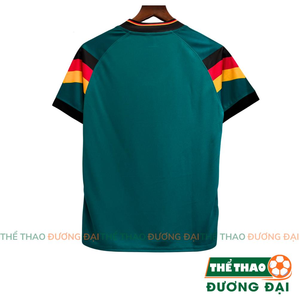 Quần Áo Bóng Đá ĐT Đức Rêu Retro 1992 Thun Mè Thoáng Khí Thể Thao Đương Đại_thumbnail_1
