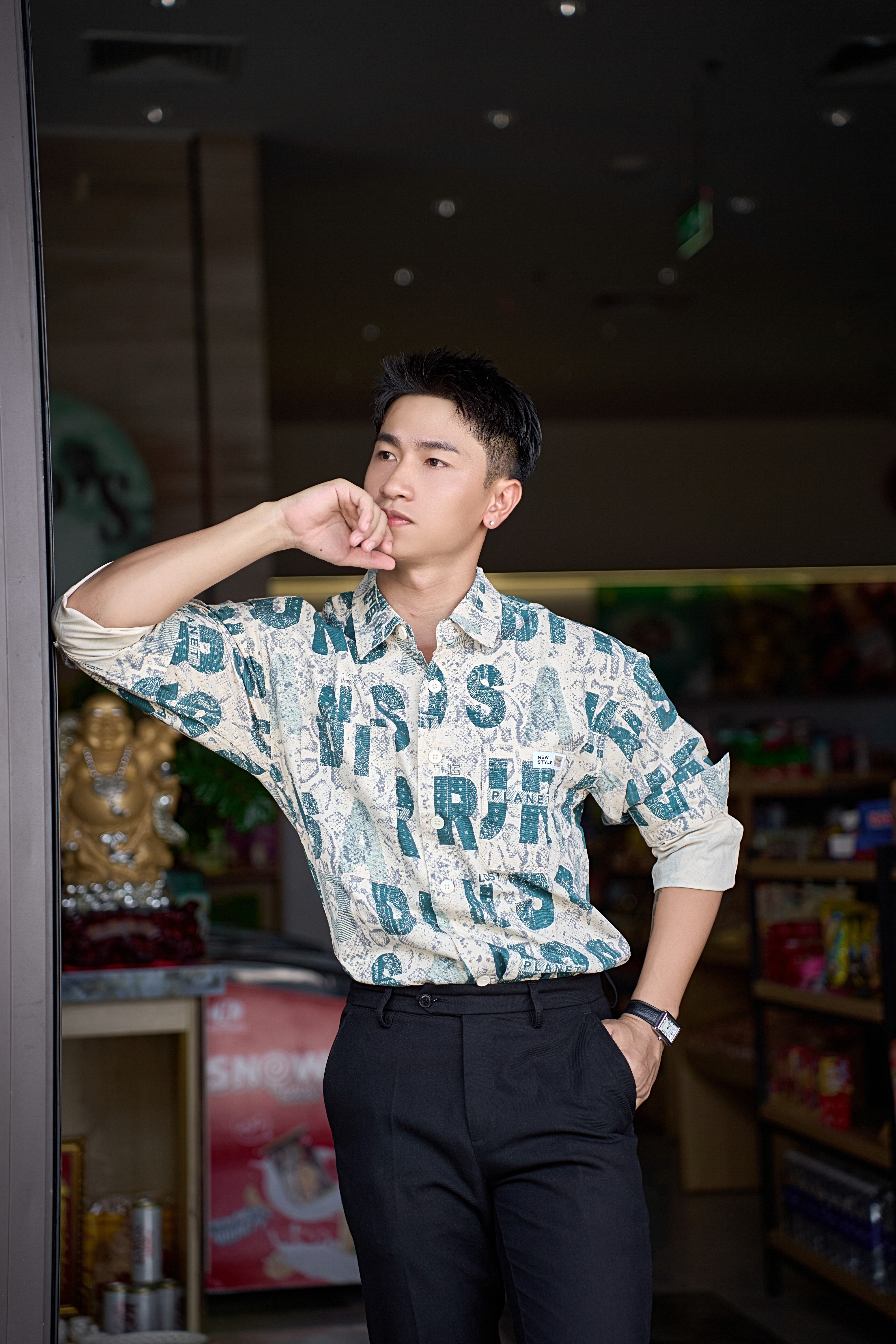 SA119 - Áo sơ mi nam dài tay in chữ phong cách Nhật Bản, chất cotton mềm mại, form rộng thoải mái_thumbnail_8