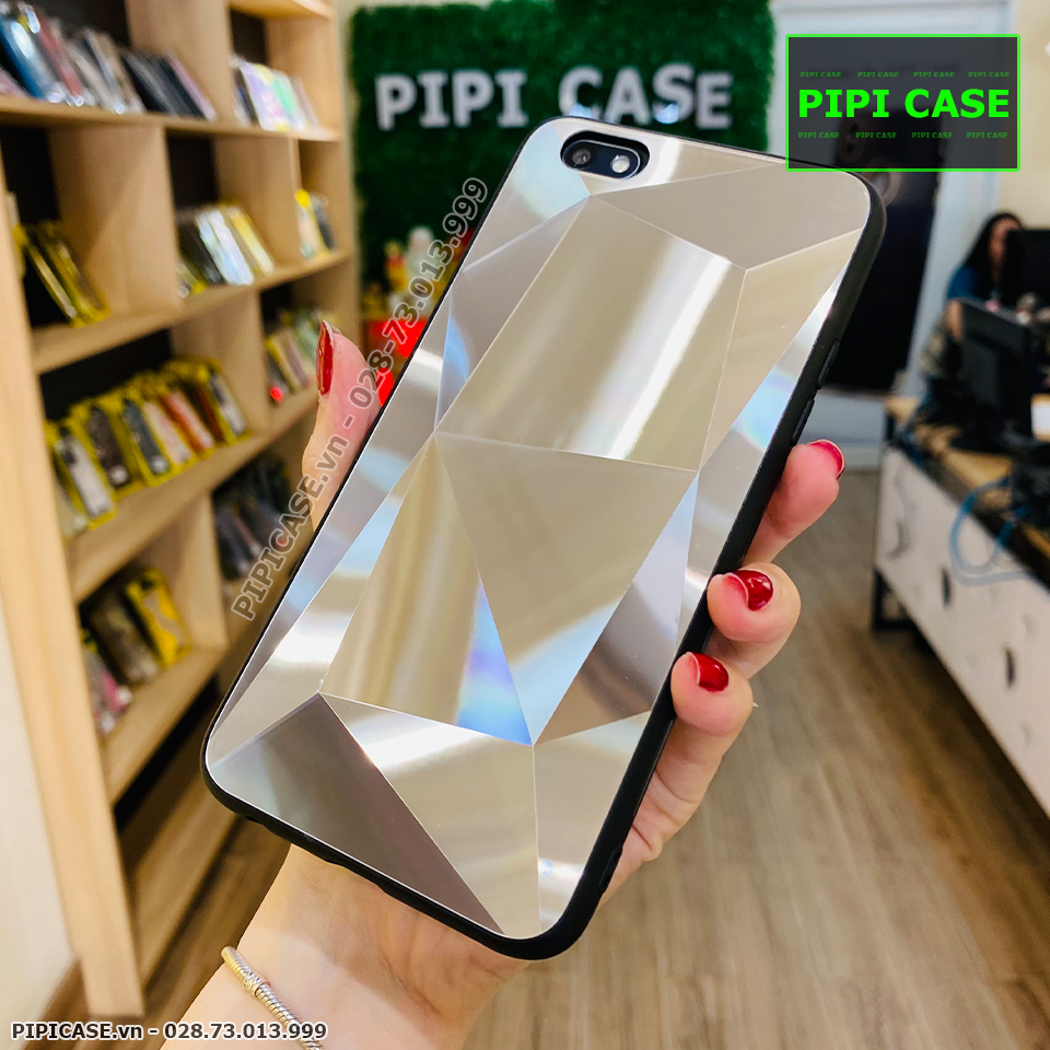 Ốp Lưng Oppo F3 - Kim Cương 6D - Bạc_thumbnail_1