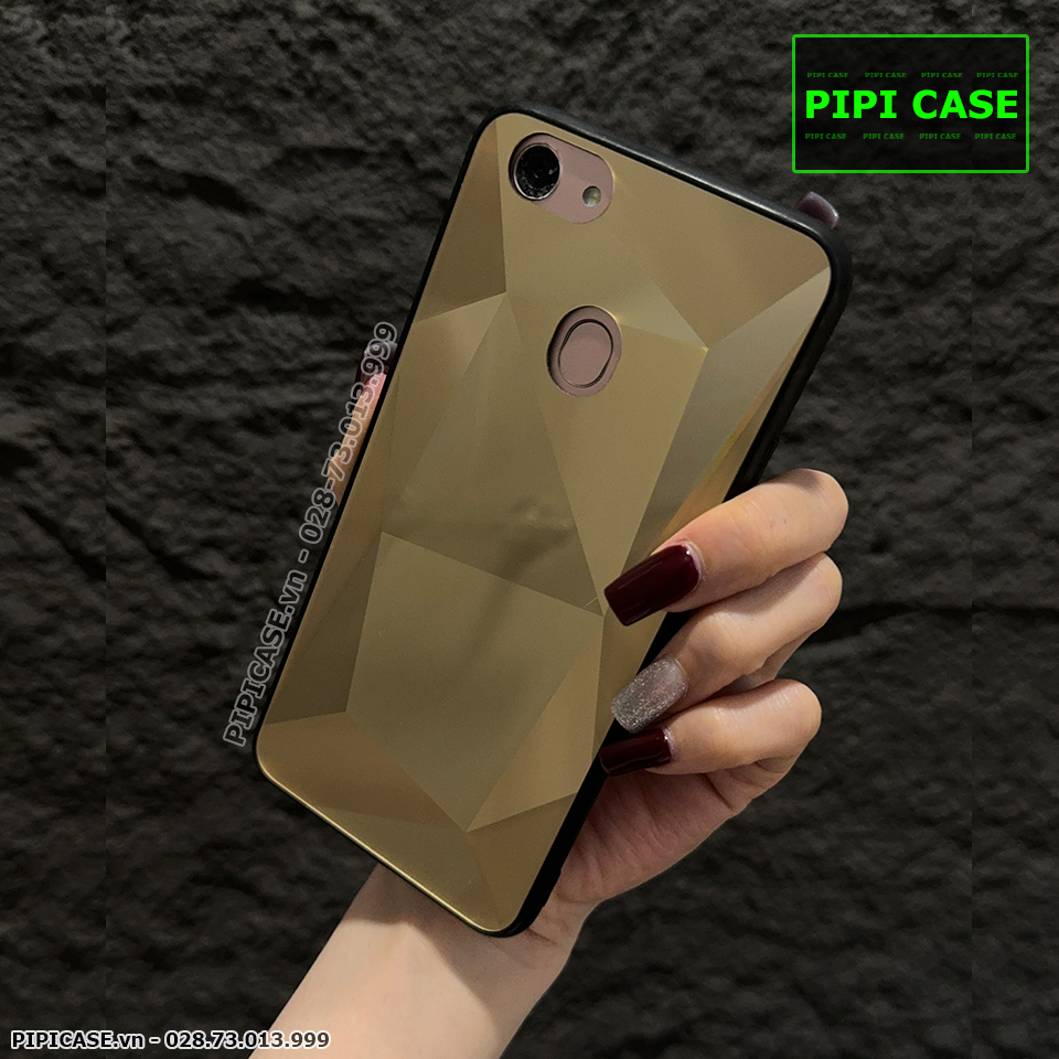 Ốp Lưng Oppo F5 - Kim Cương 6D - Vàng