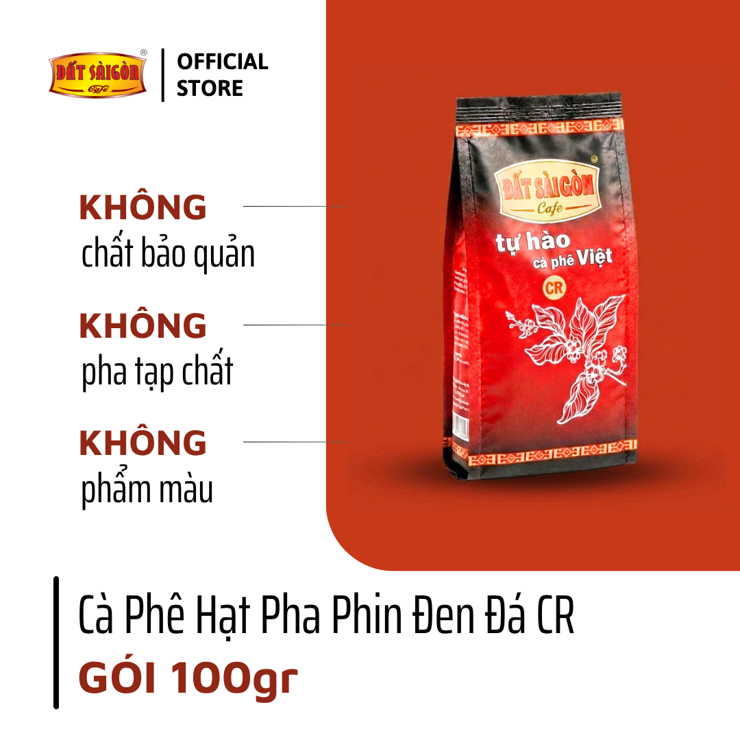 CR- 100g Cà Phê Hạt Pha Phin Đen Đá của Đất Sài Gòn Thêm Chút Caramen, Bơ Pháp_thumbnail_5