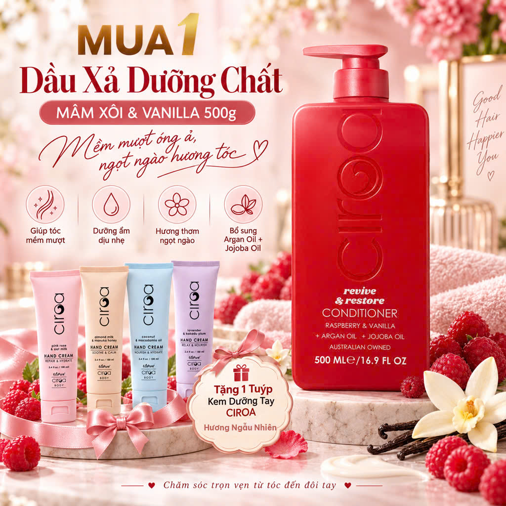DẦU GỘI&XẢ CIROA TẶNG KEM DƯỠNG DA TAY_thumbnail_1