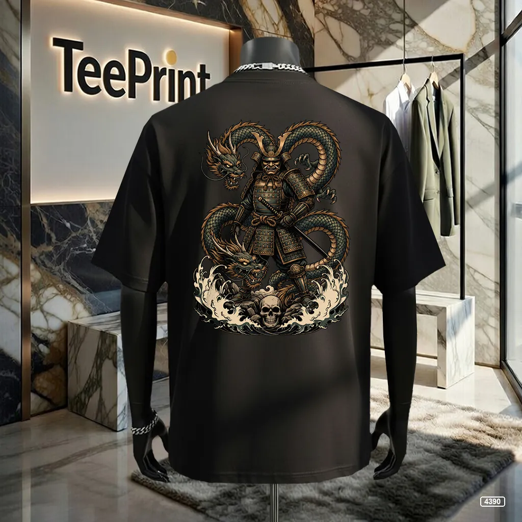 Áo thun nam samurai serpent form rộng TeePrint 4390_thumbnail_3