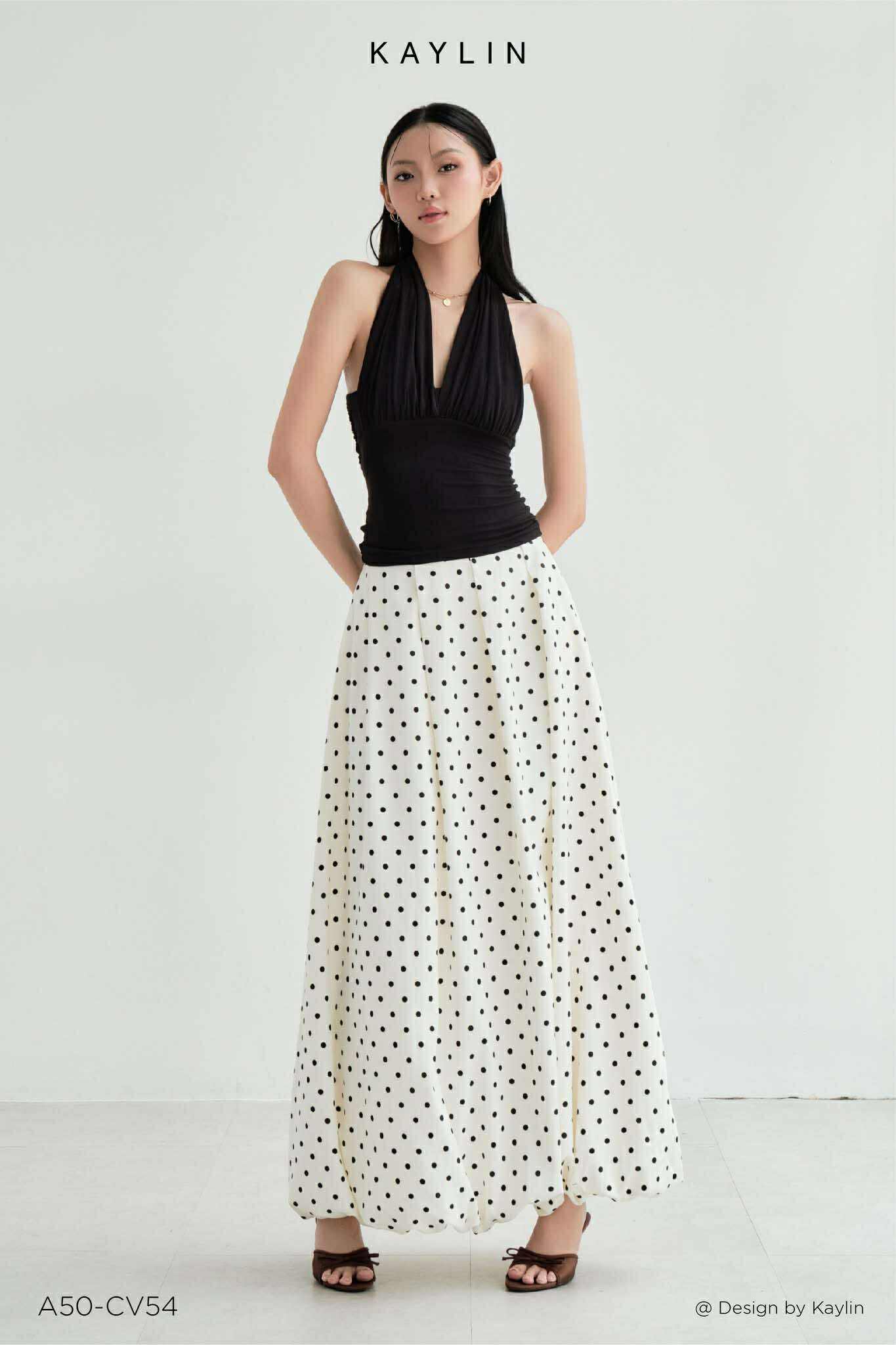 Chân Váy Bí Dáng Dài KAYLIN Mirae Dot Skirt