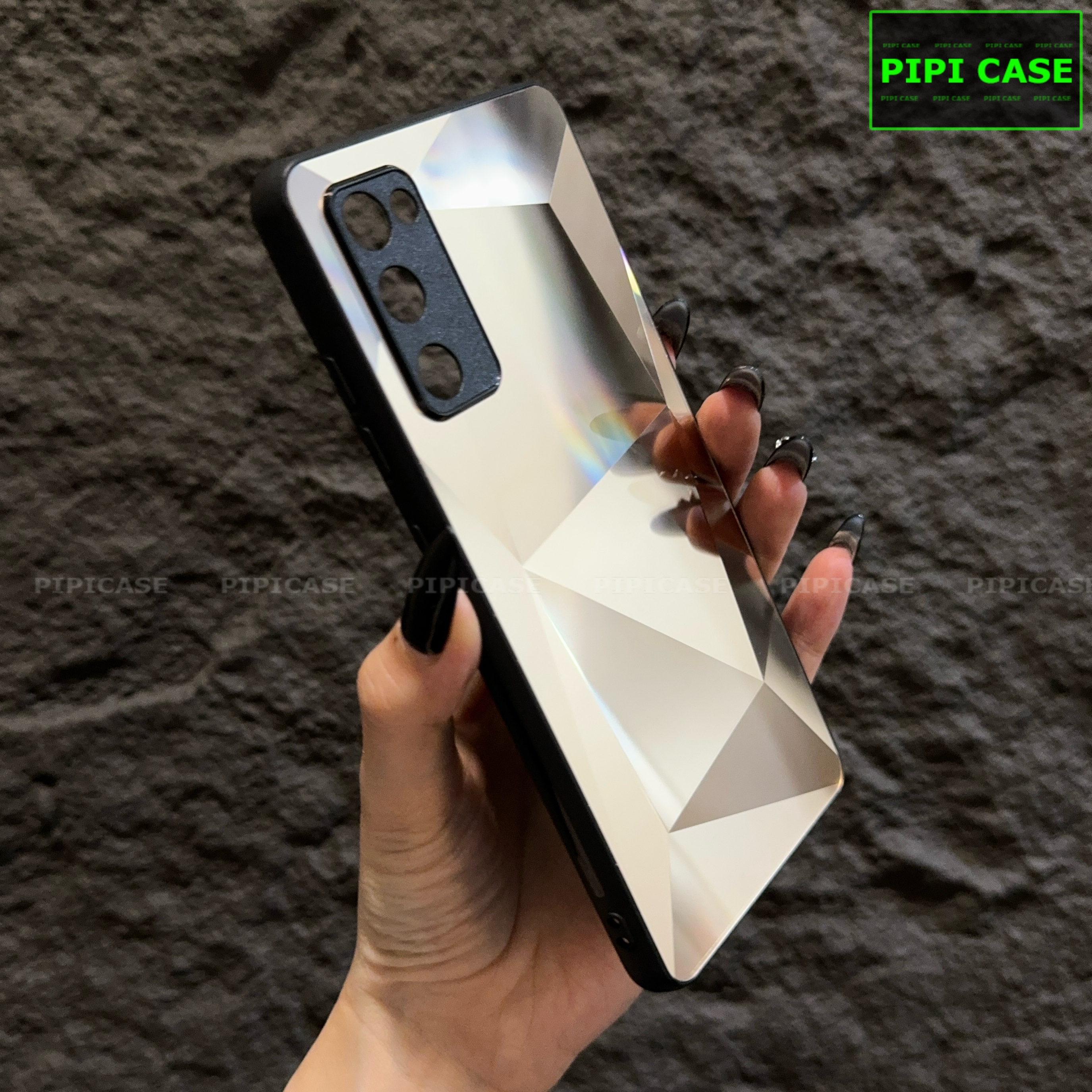 Ốp Lưng Samsung S20 FE 5G - Kim Cương 6D - Bạc_thumbnail_1