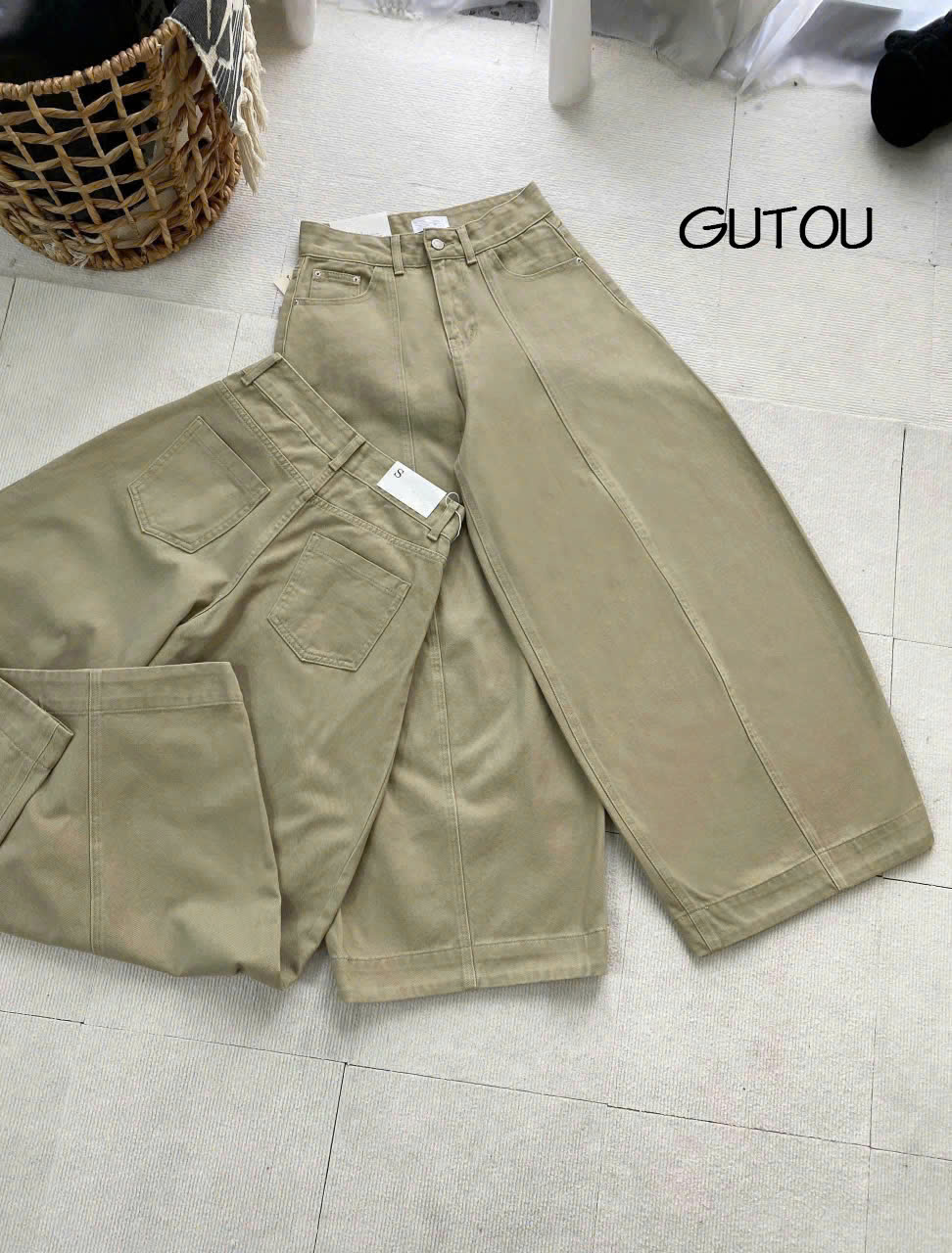 [ GUTOU ] Quần Jean Baggy Ống Rộng Seam Mordern_thumbnail_11