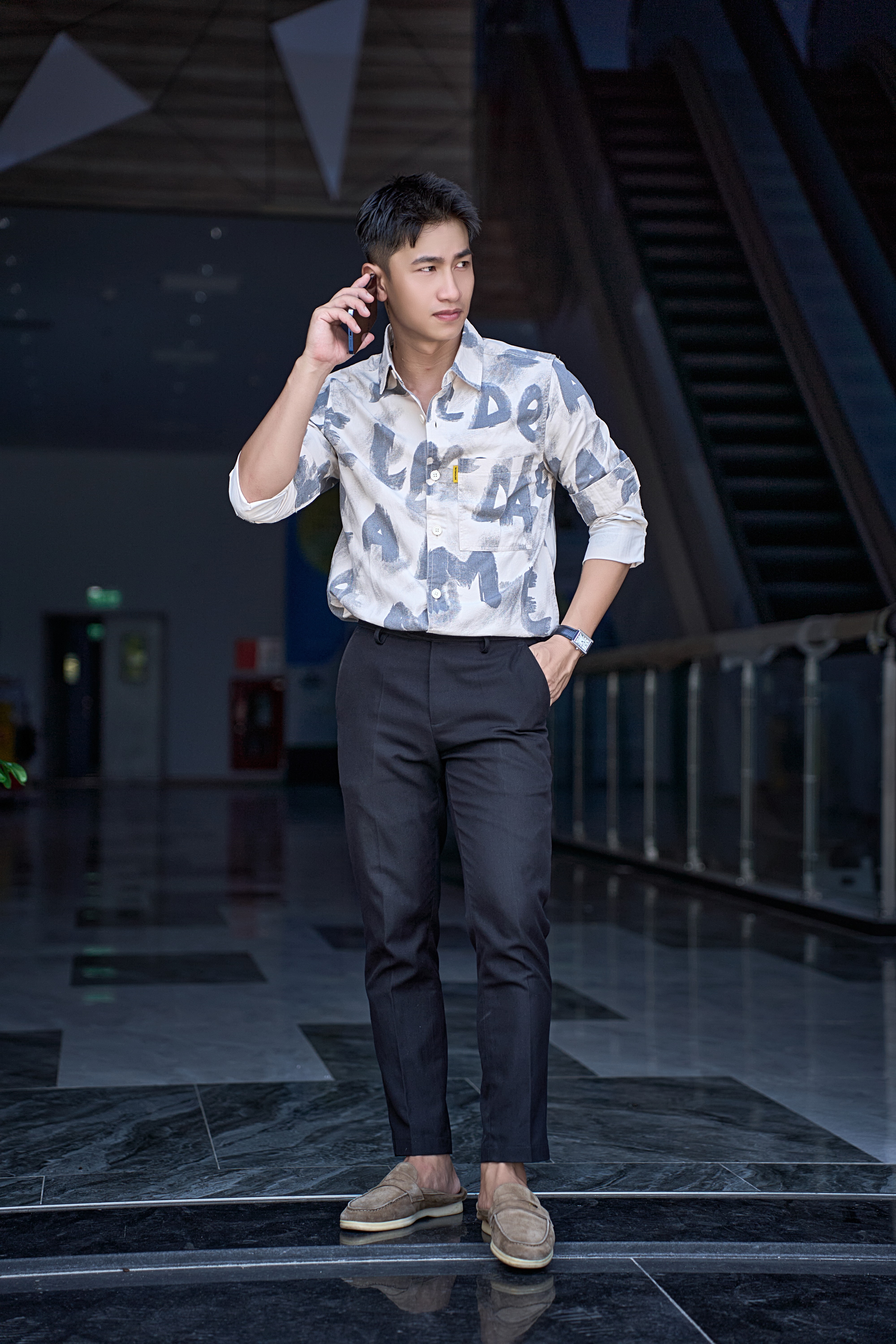 SA110 - Áo sơ mi nam dài tay in chữ nghệ thuật phong cách Nhật, chất cotton mềm mại, form rộng rãi thời thượng_thumbnail_5