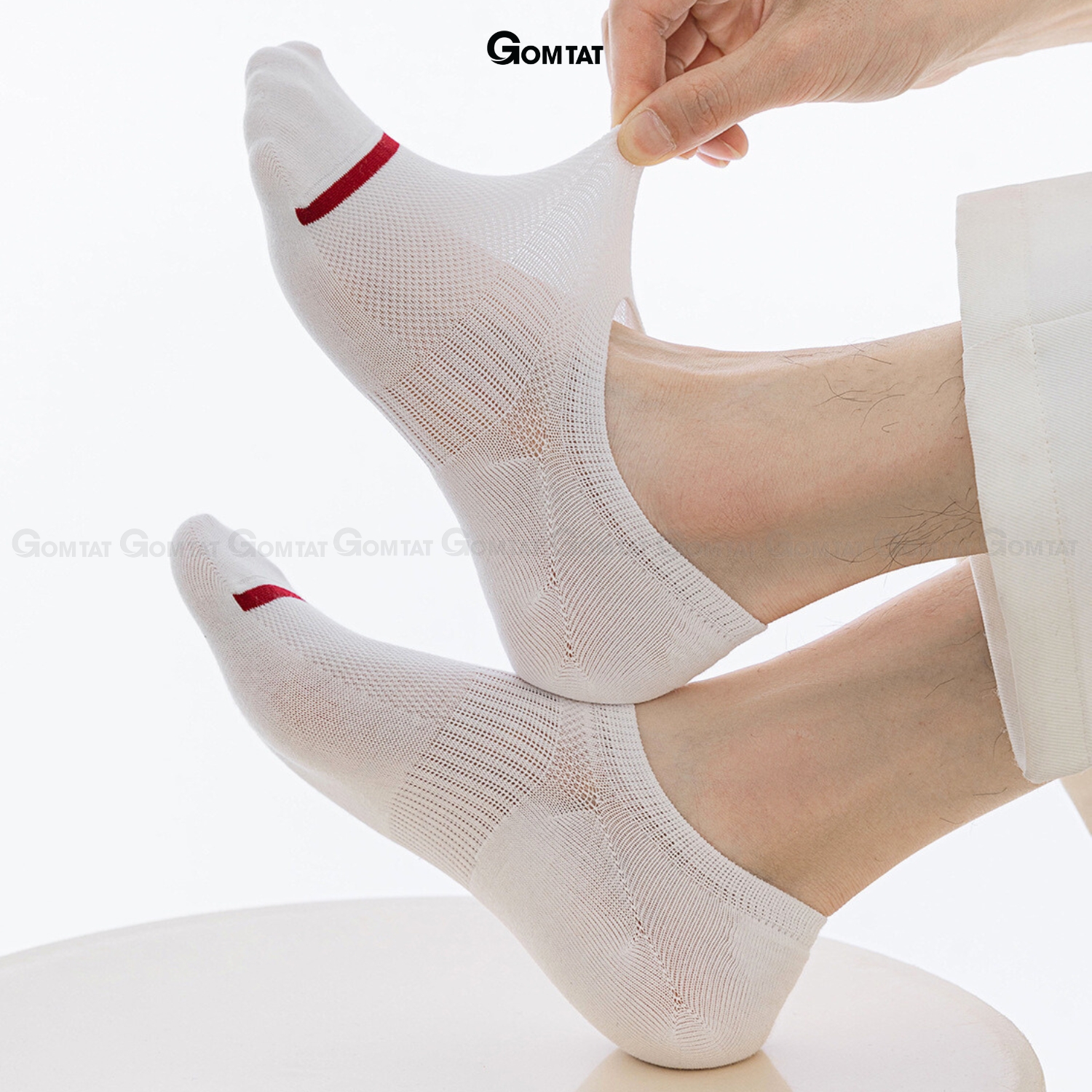 Combo 7 đôi tất ngắn nam chống tuột gót GOMTAT, vớ nam đi giày lười cotton mềm mại MIA-A080-CB7_thumbnail_2