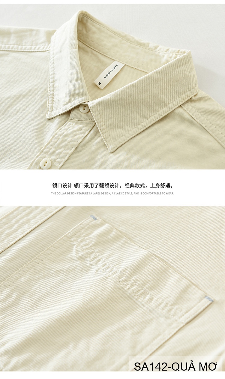SA142 - Áo Sơ Mi Dài Tay Nam Phong Cách Nhật Bản Chất Cotton 100% Đa Năng_thumbnail_8