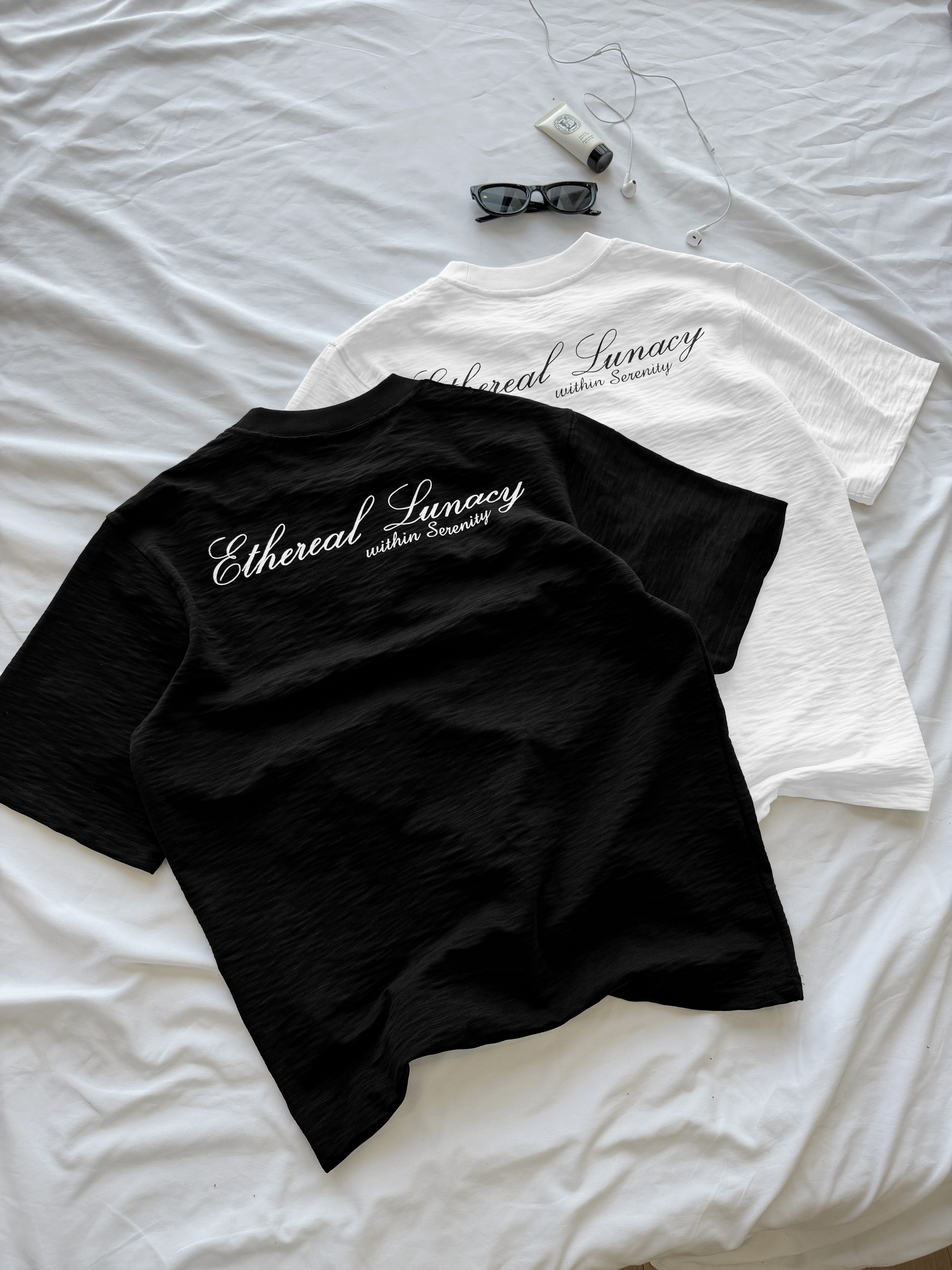 "LUNACY" ETHEREAL T-SHIRT, SLUB COTTON