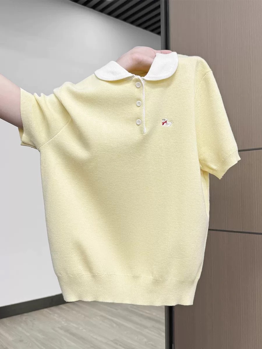MS BE1803386: ÁO POLO VÀNG SỮA