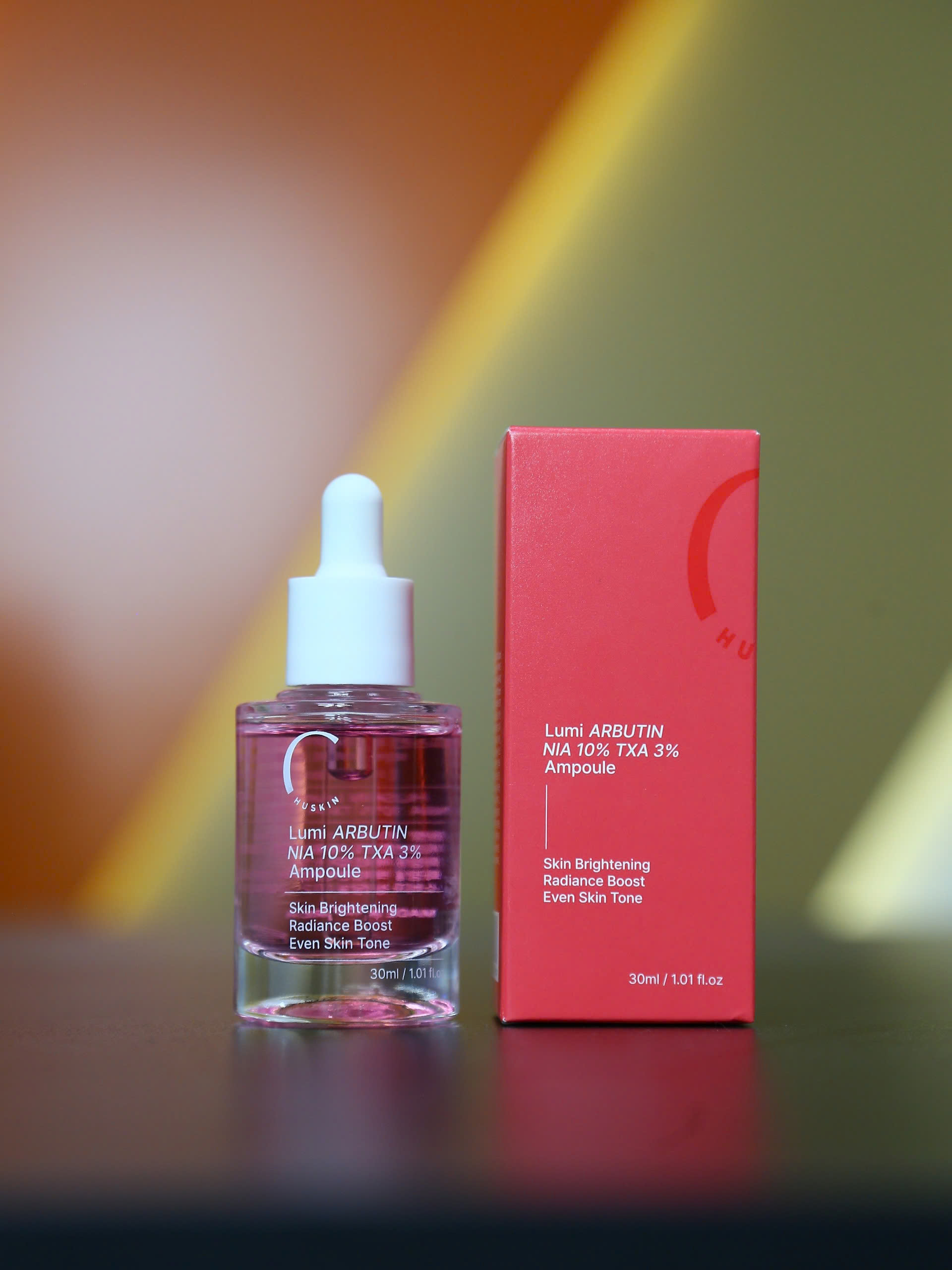 MP1163 - Sản phẩm dưỡng da, làm sáng da, mờ thâm nám (HUSKIN LUMI ARBUTIN NIA 10% TXA 3% AMPOULE), dung tích:30ml,hiệu:HUSKIN, nsx:MELROSEKOREA,CB:294378/25/CBMP-QLD, mới 100%