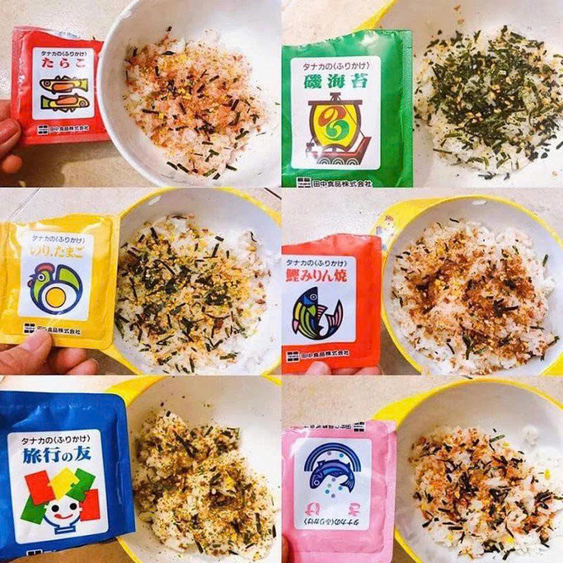 Túi 30 Gói  Gia Vị Rắc Cơm Tanaka Foods 6 Vị Nội Địa Nhật_thumbnail_2