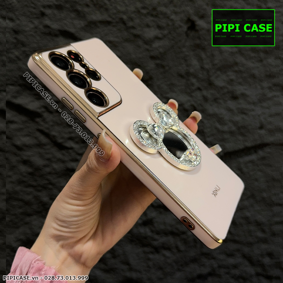 Ốp Lưng Samsung S21 Ultra 5G - Mic Gương - Vàng_thumbnail_1