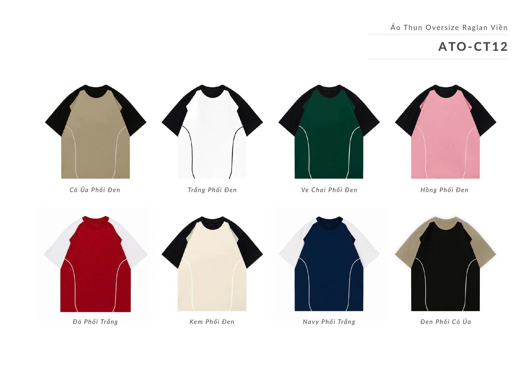 Áo Thun Oversize Raglan Viền