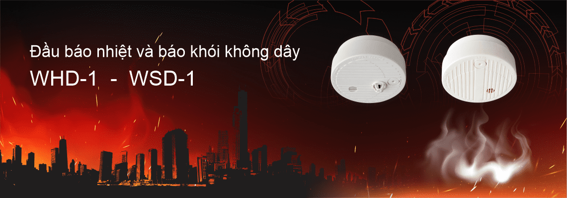 Đầu báo nhiệt không dây liên động FireSmart FS-SH-002 (bản pin 9V)