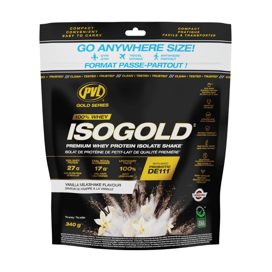 PVL ISO Gold - Premium Whey Protein With Probiotic, 340 Gram - 10 Servings