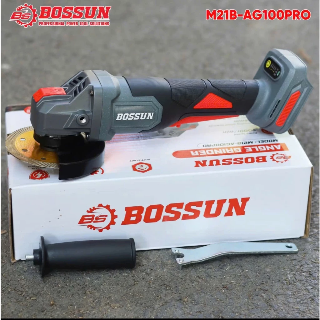 Máy mài pin BOSSUN M21B-AG100PRO, Tốc độ 6700v/p, Công tắc bụng, Chỉnh 3 Tốc độ, Động Cơ Không Chổi Than