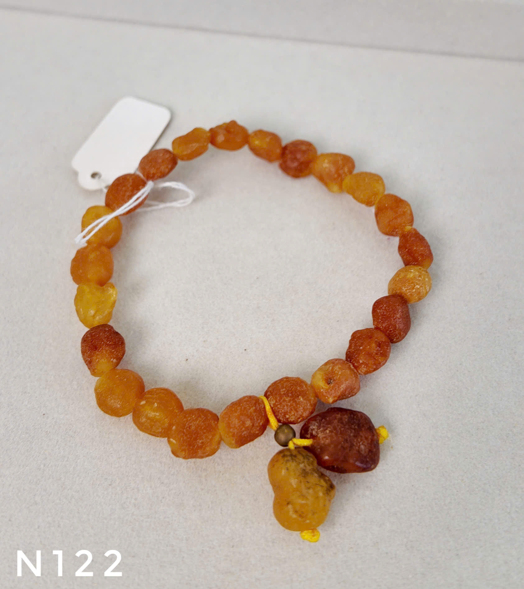 Vòng Tay Hổ Phách Mật Thô Đa Sắc Mix Giọt Thô – N122