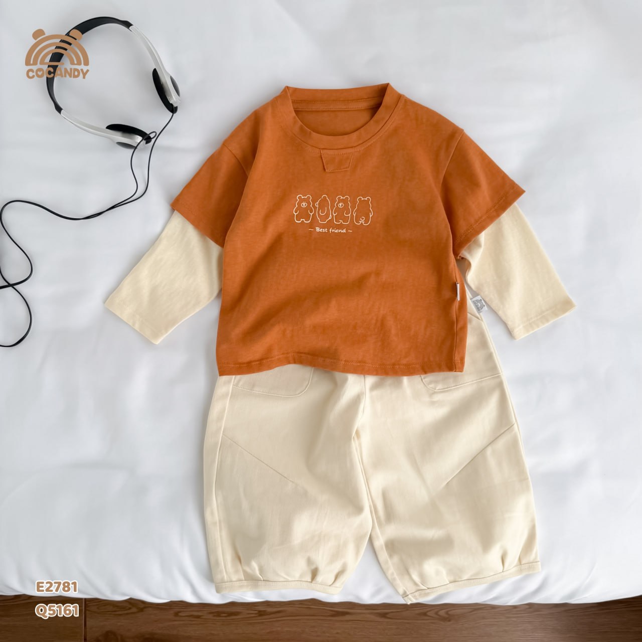Áo dài cotton CAM phối tay BE_thumbnail_2