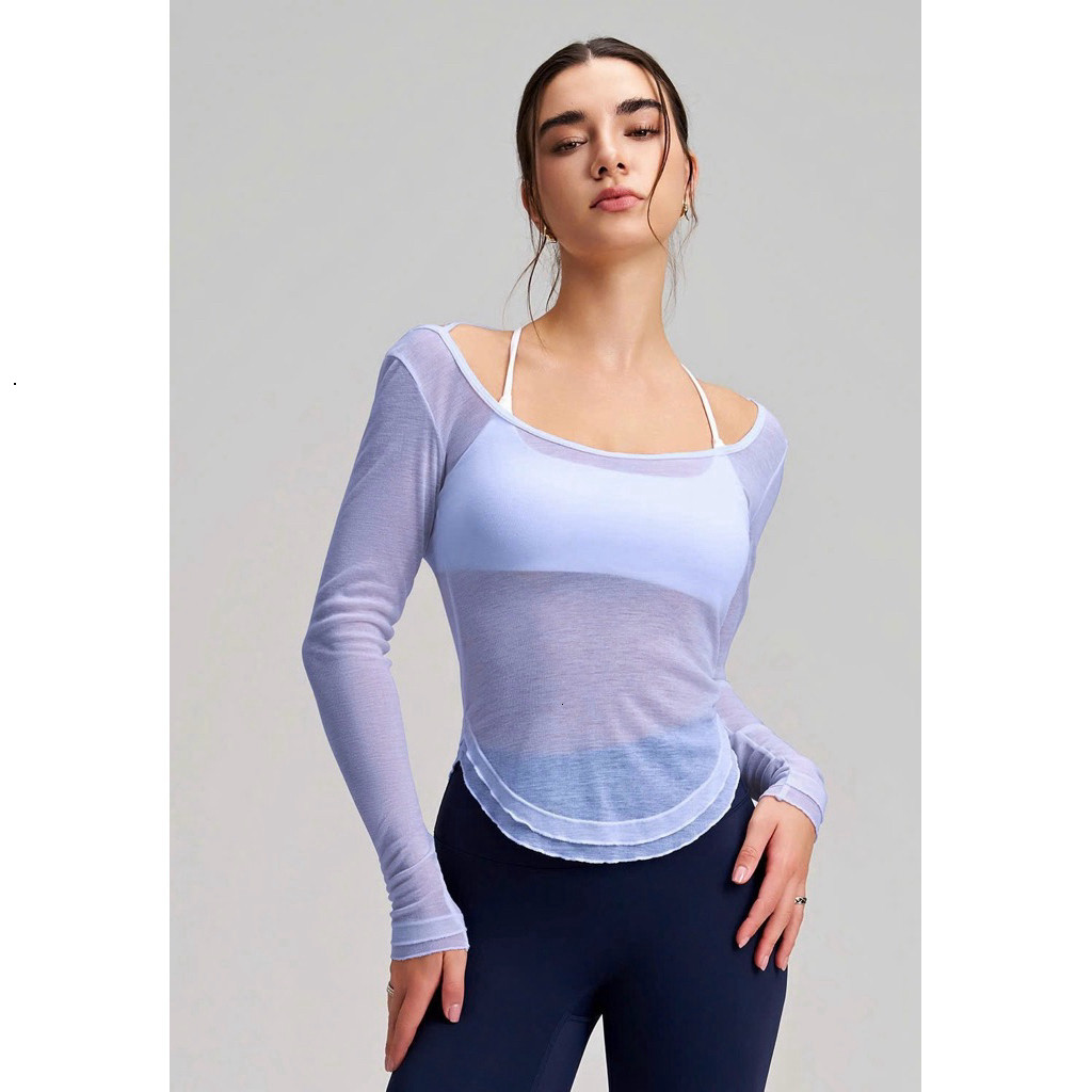 Áo Tanktop Thể Thao Nữ Tay Dài Lưng Dây Form Ôm Vải Lưới Giấy Thoáng Khí Nhanh Khô_thumbnail_14