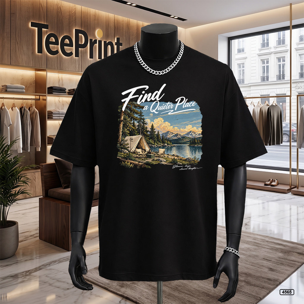 Áo thun nam form rộng cắm trại TeePrint 4565